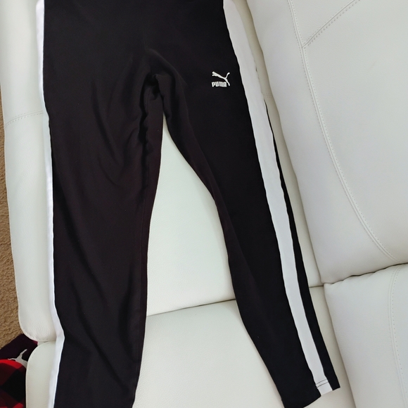 Puma Black White Stripe Leggings Size 1X - Picture 4 of 10